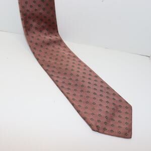 Briar England Silk Tie Burgundy Micro Floral Vintage Old Money 3”